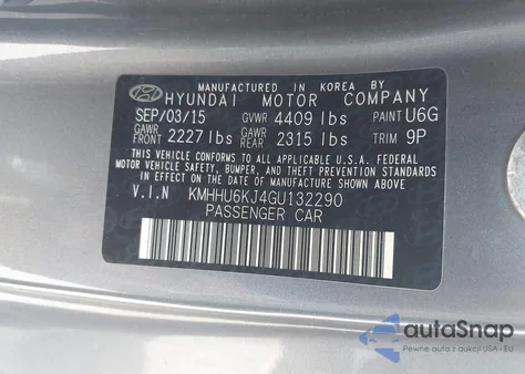 2016 Hyundai Genesis 3.8 Ultimate из США, поврежденный, VIN KMHHU6KJ4GU132290